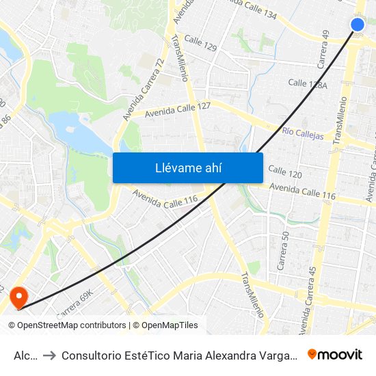 Alcalá to Consultorio EstéTico Maria Alexandra Vargas Salud y Belleza map