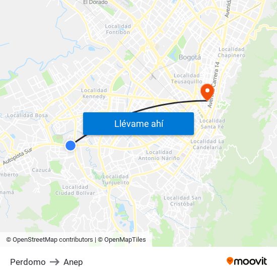 Perdomo to Anep map