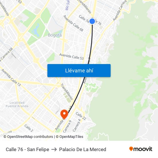 Calle 76 - San Felipe to Palacio De La Merced map