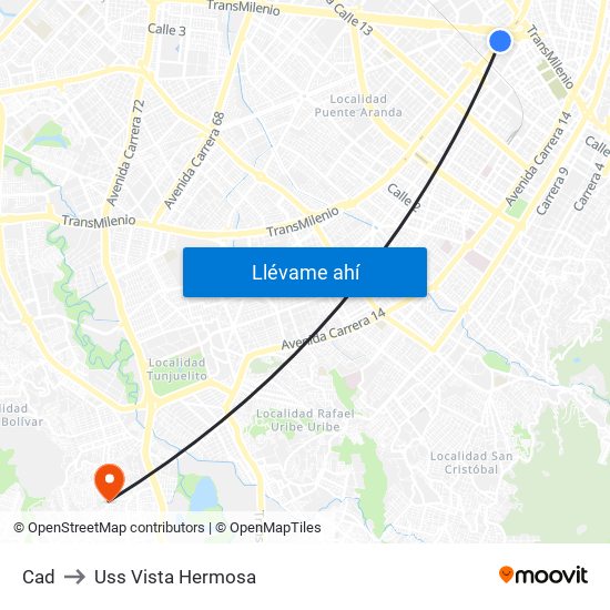 Cad to Uss Vista Hermosa map