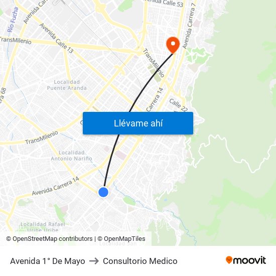 Avenida 1° De Mayo to Consultorio Medico map