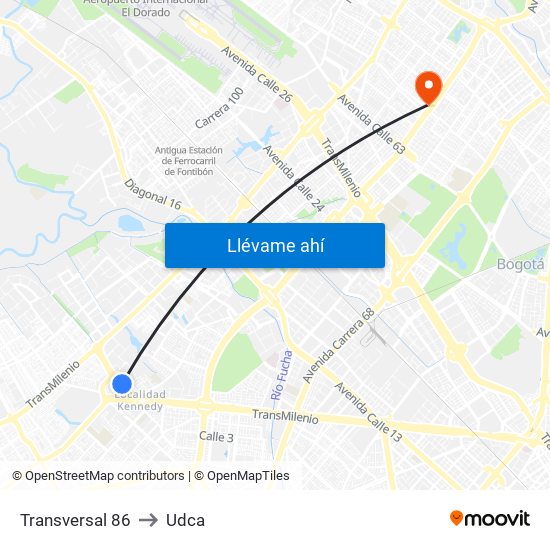 Transversal 86 to Udca map