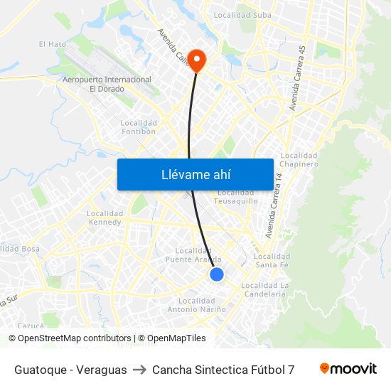 Guatoque - Veraguas to Cancha Sintectica Fútbol 7 map