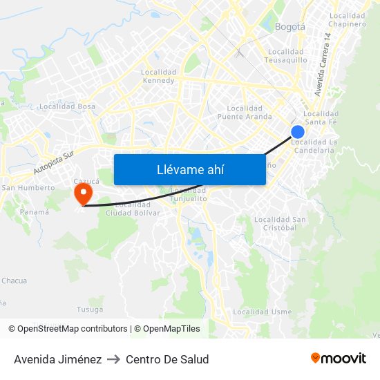 Avenida Jiménez to Centro De Salud map