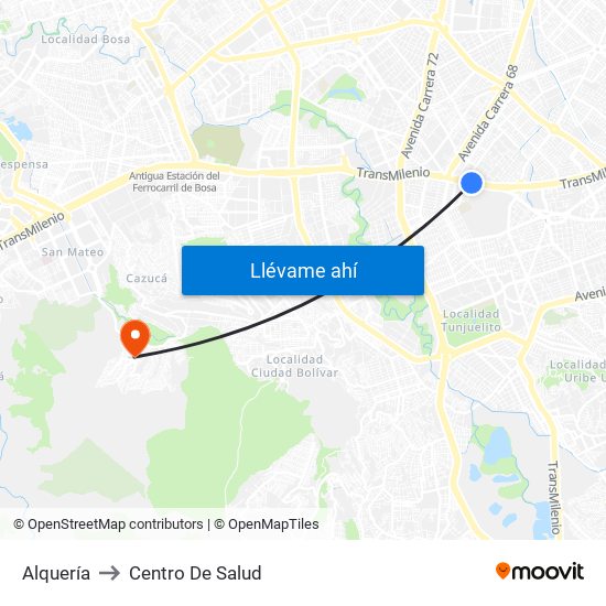 Alquería to Centro De Salud map