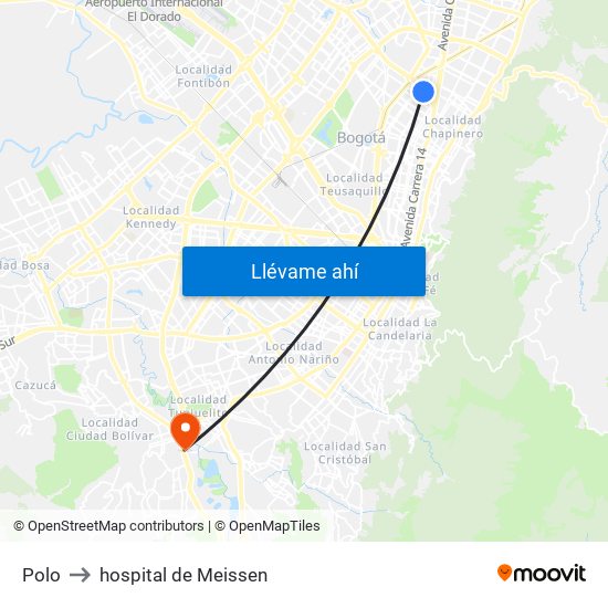 Polo to hospital de Meissen map