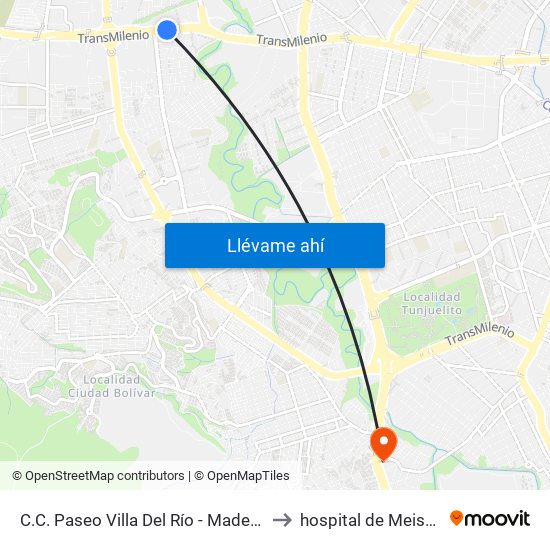 C.C. Paseo Villa Del Río - Madelena to hospital de Meissen map
