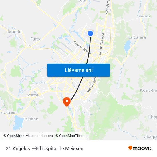 21 Ángeles to hospital de Meissen map