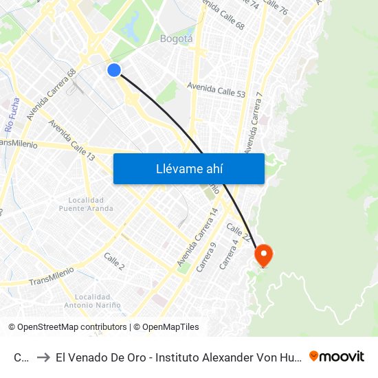 Can to El Venado De Oro - Instituto Alexander Von Humboldt map