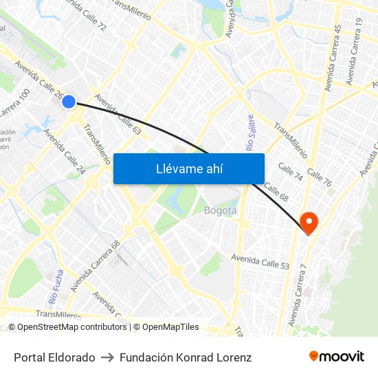 Portal Eldorado to Fundación Konrad Lorenz map
