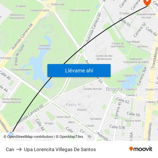 Can to Upa Lorencita Villegas De Santos map