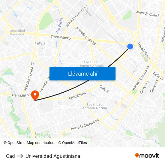 Cad to Universidad Agustiniana map