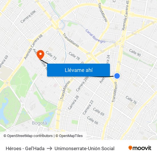 Héroes - Gel'Hada to Unimonserrate-Unión Social map