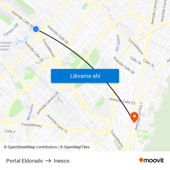 Portal Eldorado to Inesco map