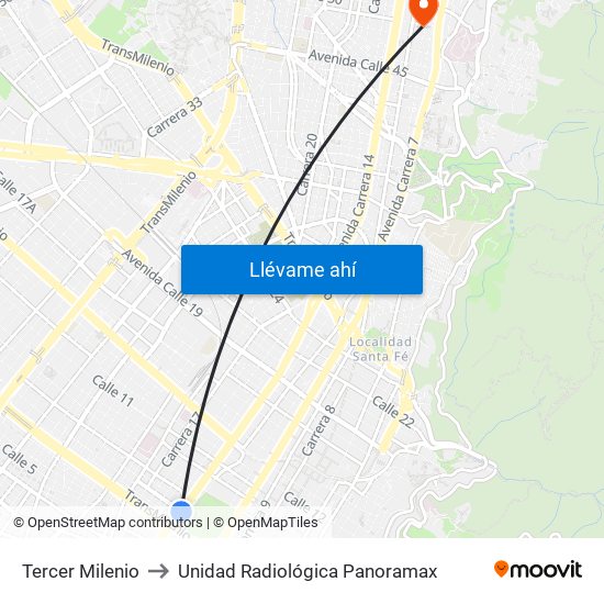 Tercer Milenio to Unidad Radiológica Panoramax map