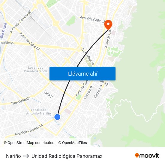 Nariño to Unidad Radiológica Panoramax map