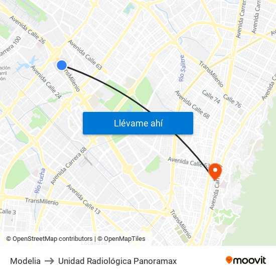 Modelia to Unidad Radiológica Panoramax map