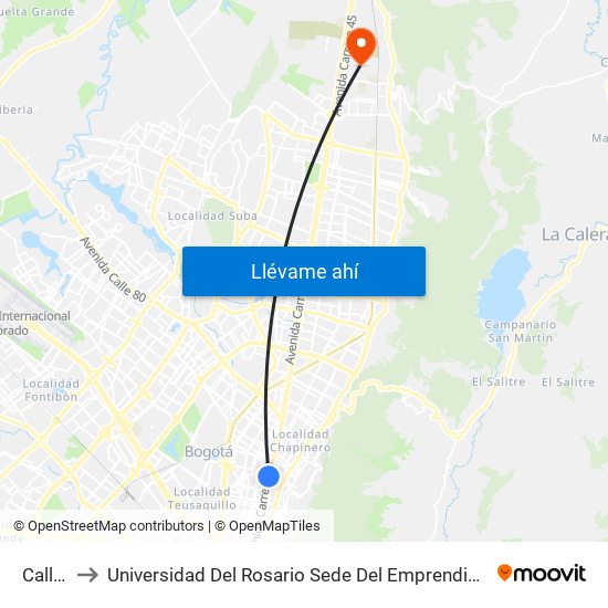 Calle 63 to Universidad Del Rosario Sede Del Emprendimiento Y La Innovación map