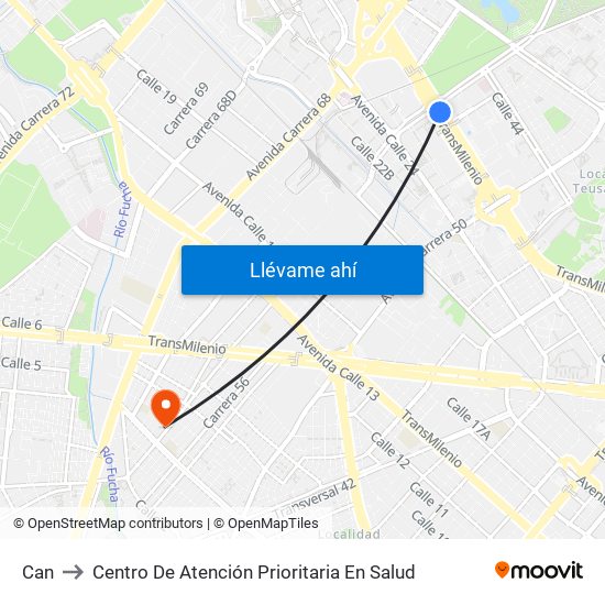 Can to Centro De Atención Prioritaria En Salud map