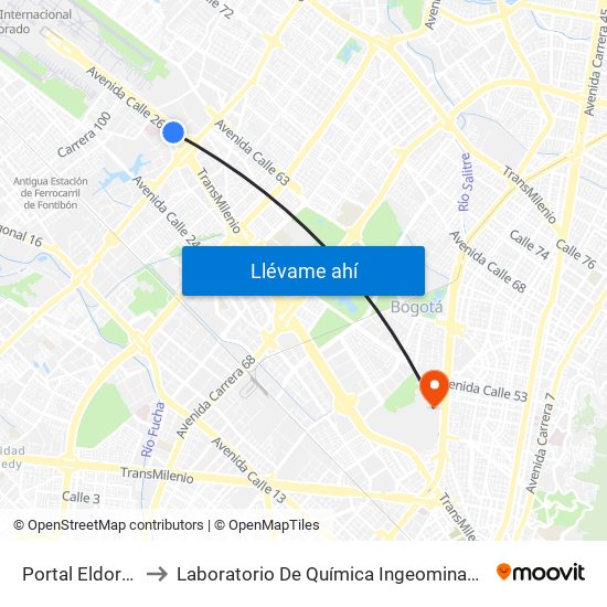 Portal Eldorado to Laboratorio De Química Ingeominas (615) map