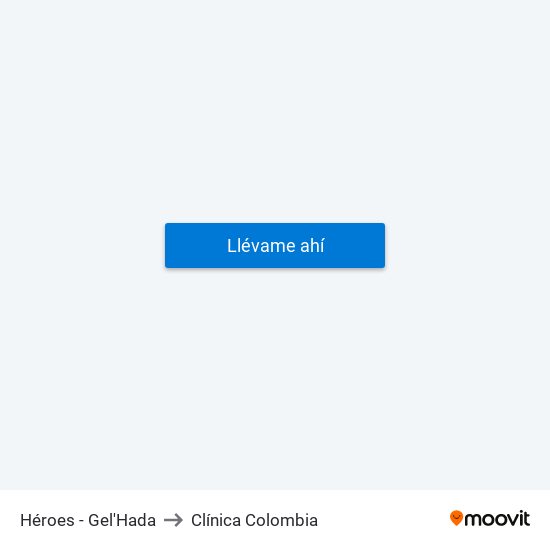 Héroes - Gel'Hada to Clínica Colombia map