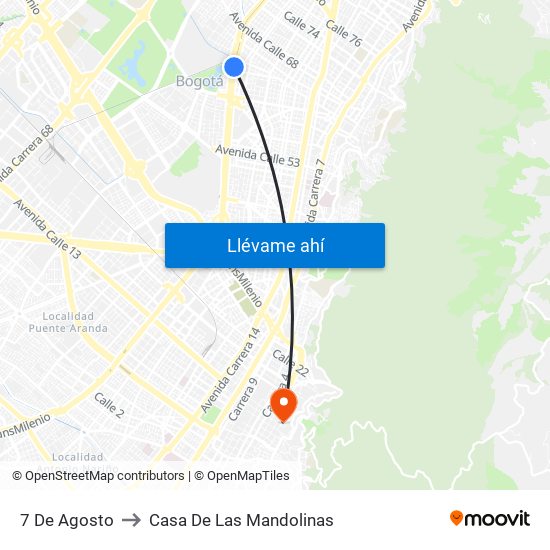 7 De Agosto to Casa De Las Mandolinas map