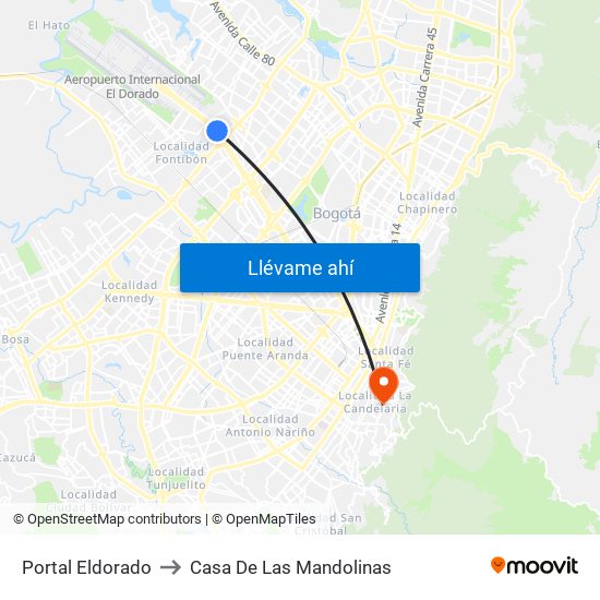 Portal Eldorado to Casa De Las Mandolinas map