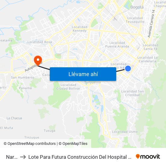 Nariño to Lote Para Futura Construcción Del Hospital Mario Yanguas map