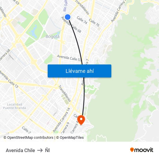 Avenida Chile to Ñl map