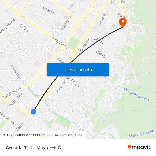 Avenida 1° De Mayo to Ñl map