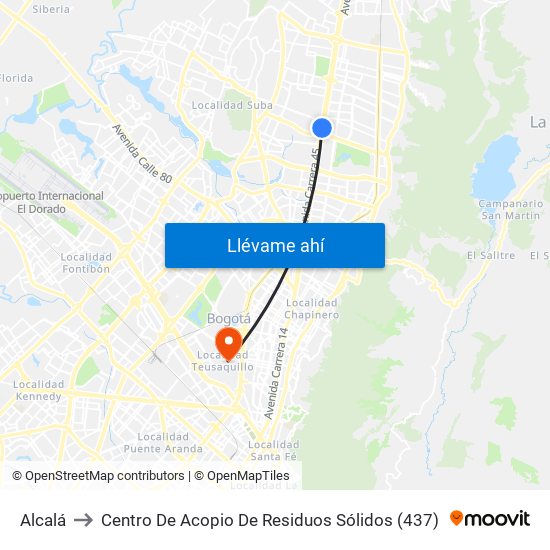 Alcalá to Centro De Acopio De Residuos Sólidos (437) map