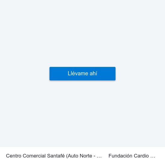Centro Comercial Santafé (Auto Norte - Cl 187) (B) to Fundación Cardio Infantil map