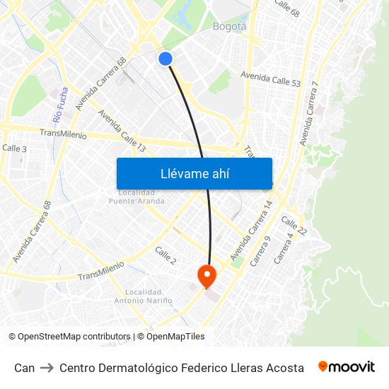 Can to Centro Dermatológico Federico Lleras Acosta map