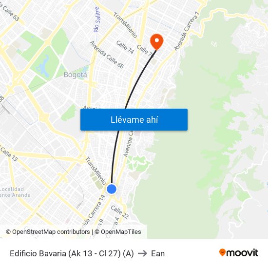 Edificio Bavaria (Ak 13 - Cl 27) (A) to Ean map