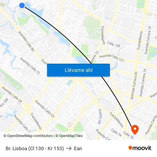 Br. Lisboa (Cl 130 - Kr 153) to Ean map