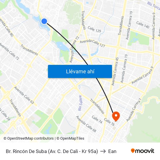 Br. Rincón De Suba (Av. C. De Cali - Kr 95a) to Ean map