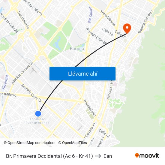 Br. Primavera Occidental (Ac 6 - Kr 41) to Ean map