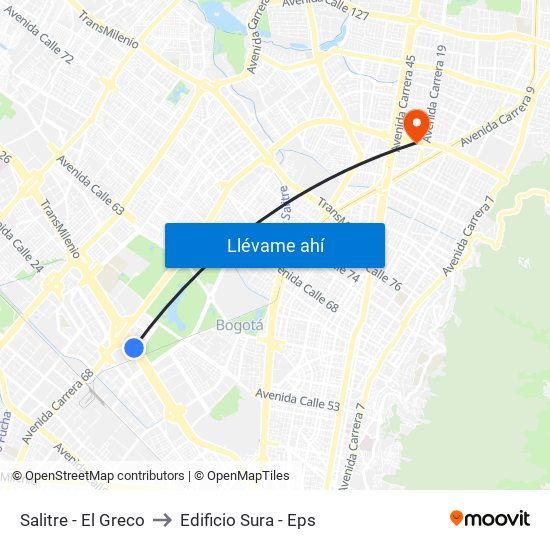 Salitre - El Greco to Edificio Sura - Eps map