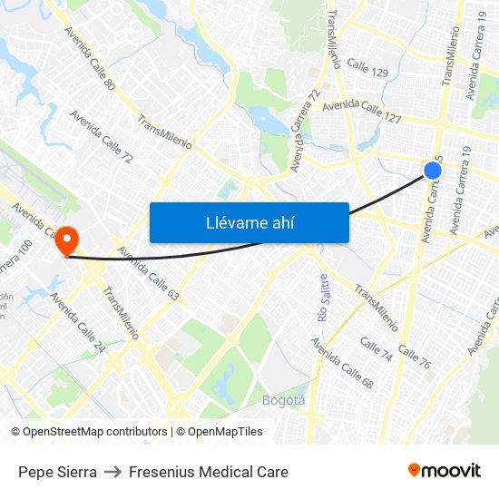 Pepe Sierra to Fresenius Medical Care map