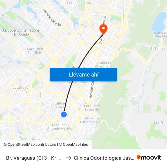 Br. Veraguas (Cl 3 - Kr 29a) to Clínica Odontologica Jasban map