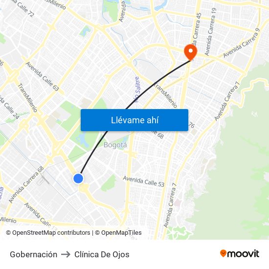 Gobernación to Clínica De Ojos map