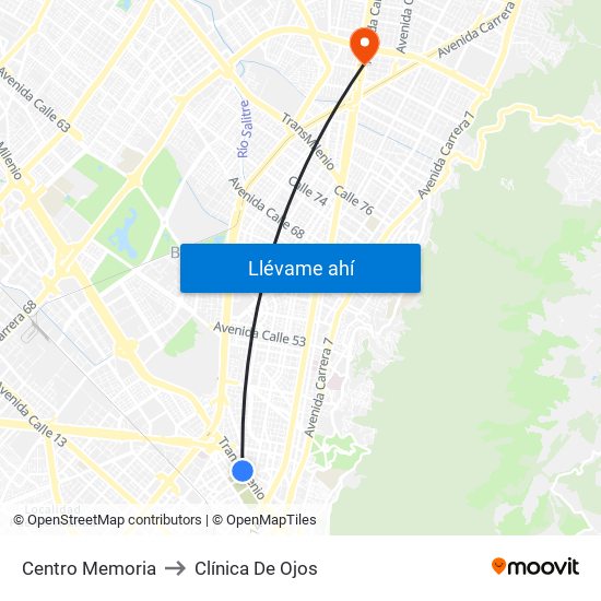 Centro Memoria to Clínica De Ojos map