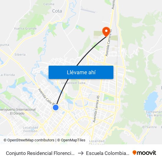 Conjunto Residencial Florencia (Av. C. De Cali - Cl 75a) to Escuela Colombiana De Ingenieria map
