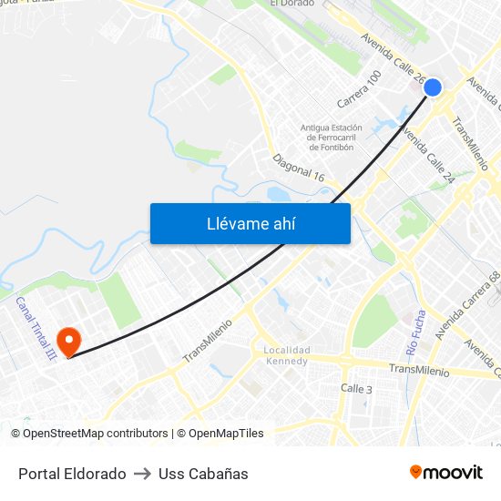 Portal Eldorado to Uss Cabañas map