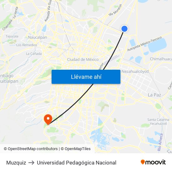 Muzquiz to Universidad Pedagógica Nacional map