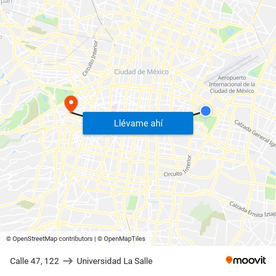 Calle 47, 122 to Universidad La Salle map