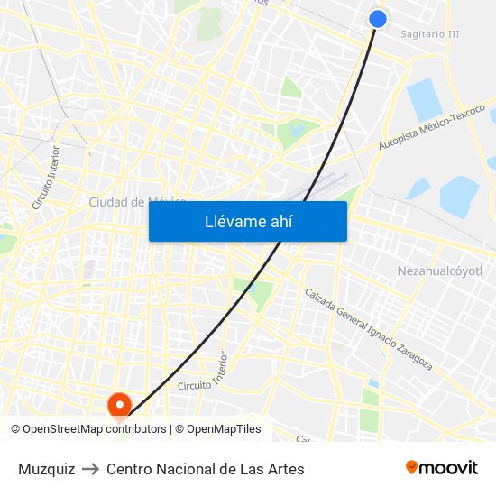 Muzquiz to Centro Nacional de Las Artes map