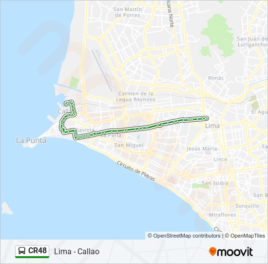 CR48 bus Line Map