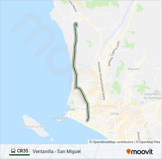 Cr35 Route: Schedules, Stops & Maps - Ventanilla - San Miguel (updated)