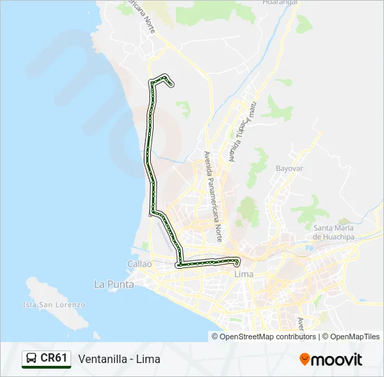 CR61 Bus Line Map
